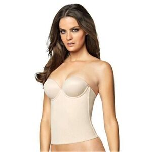 Felina NWT Women’s Push Up Bustier Shapewear Sz 34DD Nude
